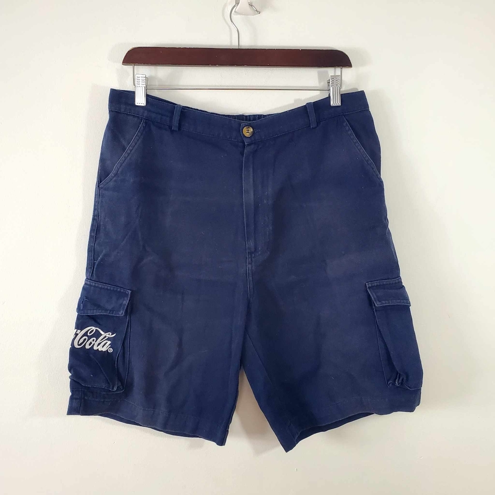 Y2K Dark Blue Coca Cola Print Short